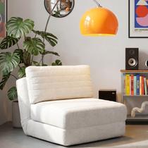 Poltrona Cama sem Braço Reclinável Fold CabeCasa MadeiraOriginals Bouclé Off-White Poltrona Cama sem Braço Reclinável Fold CabeCasa MadeiraOriginals Bouclé Off-White