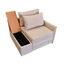 Poltrona Cama Solteiro com Tampo Baú Lateral Esquerdo Tecido Acquablock