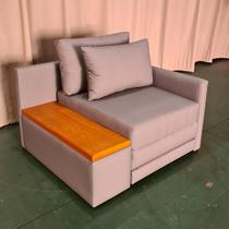 Poltrona Cama Solteiro com Tampo Lateral Esquerdo Tecido Acquablock 108cm