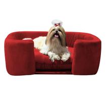 Poltrona Caminha Pet Hanna Luxo - Veludo Vermelho Poltrona Caminha Pet Hanna Luxo - Veludo Vermelho