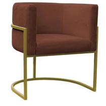 Poltrona Carla Base Dourado - 74cm X 66cm Poltrona Carla Base Dourado - 74cm X 66cm