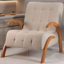 Poltrona Cecilia Mel/Veludo Marfim - Viero Móveis