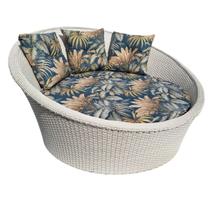 Poltrona Chaise Área Externa Fibra Cru Lisa tecido Palmares Poltrona Chaise Área Externa Fibra Cru Lisa tecido Palmares