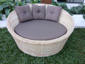 Poltrona Chaise Orbital Jardim Varanda Área Externa Piscina Alumínio e Fibra Sintética Cor Natural Poltrona Chaise Orbital Jardim Varanda Área Externa Piscina Alumínio e Fibra Sintética Cor Natural