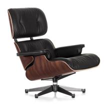 Poltrona Charles Eames Couro Natural - Preto