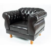 Poltrona Chesterfield Capitonê Decorativa ELISABETH Corano Café