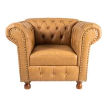 Poltrona Chesterfield Capitonê Luis XV ECO Caramelo Decoração, Recepção, Salas de Tv e Estar Poltrona Chesterfield Capitonê Luis XV ECO Caramelo Decoração, Recepção, Salas de Tv e Estar