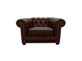 Poltrona Chesterfield de Couro Marrom Pigmentado - Mempra Design Poltrona Chesterfield de Couro Marrom Pigmentado - Mempra Design
