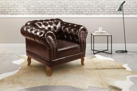 Poltrona Chesterfield Duque Capitoné Corano Café Poltrona Chesterfield Duque Capitoné Corano Café