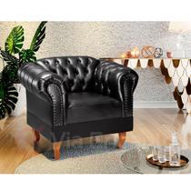 Poltrona Chesterfield Duque Via Encanto Courano Preto