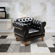 Poltrona Chesterfield Duquesa Capitonê Retro Preto Poltrona Chesterfield Duquesa Capitonê Retro Preto