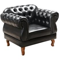 Poltrona Chesterfield Elisabeth Clássica Via Encanto Preto Poltrona Chesterfield Elisabeth Clássica Via Encanto Preto