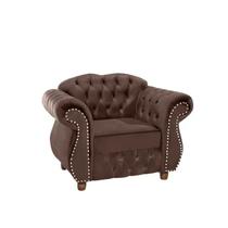 Poltrona Chesterfield Merlo - Veludo Marrom / Decoração, recepção , barbearia, sala tv estar Poltrona Chesterfield Merlo - Veludo Marrom / Decoração, recepção , barbearia, sala tv estar