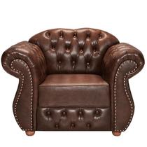 Poltrona Chesterfield Merlô Via Encanto Marrom Poltrona Chesterfield Merlô Via Encanto Marrom