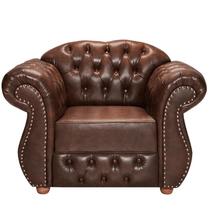 Poltrona Chesterfield Merlô Via Encanto Marrom Poltrona Chesterfield Merlô Via Encanto Marrom