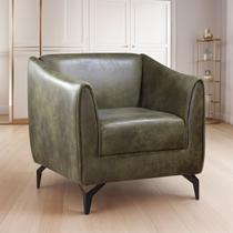 Poltrona Chicago Tecido Verde Musgo Cor:Verde Musgo Poltrona Chicago Tecido Verde Musgo Cor:Verde Musgo