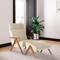 Poltrona com Puff Relax Estilo Retrô D33 Yescasa Poltrona com Puff Relax Estilo Retrô D33 Yescasa