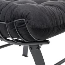 Poltrona Com Puff Wire Costela Black