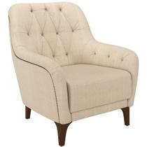 Poltrona Com Tachas Base Fixa Blenda M03 Bege Poltrona Com Tachas Base Fixa Blenda M03 Bege