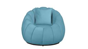 Poltrona Concha + Almofada Veludo Azul Turquesa Poltrona Concha + Almofada Veludo Azul Turquesa