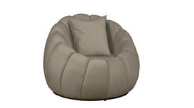 Poltrona Concha + Almofada Veludo Bege