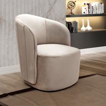 Poltrona Concha Stela Decoração Moderna Bege Claro