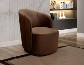 Poltrona Concha Stela Decoração Moderna Marrom