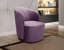 Poltrona Concha Stela Decoração Moderna Sala, Recepção, Escritório Roxo