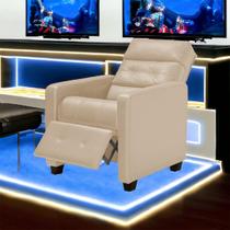 Poltrona Confort Gamer Cadeira de Descanso Estofada e Reclinável - Manu Móveis