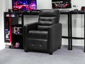 Poltrona Confort Gamer Cadeira p/ Jogos Estofada e Reclinável - Tecido Sintético P.U.