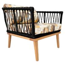 Poltrona Corda Náutica e Alumínio área jardim sala varanda