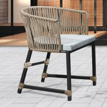 Poltrona Corda Náutica Em Alumínio Pintado Para Área Externa - AV