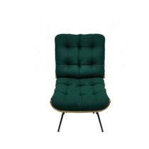 Poltrona Costela Decorativa Sala Luxo Suede Verde Militar