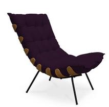 Poltrona Costela Suede Roxo - Casa & Estofados Poltrona Costela Suede Roxo - Casa & Estofados