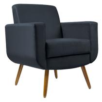 Poltrona Cristal Decorativa Suede Azul Marinho - Navega Móveis