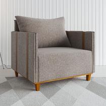 Poltrona Crystal Linho Kaki/Durango - Viero Móveis