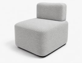 Poltrona Cubo Moderna Compacta para Sala Luxo Bouclé