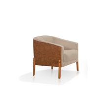 Poltrona Dacar para Sala Estar com Compose em Couro