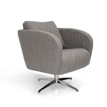 Poltrona Dana Linho Rústico Dohler B-249 Base Giratória Cromada Evo - D'Rossi Poltrona Dana Linho Rústico Dohler B-249 Base Giratória Cromada Evo - D'Rossi