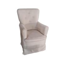 Poltrona de Amamentação Aconchego Fixa Veludo Bege - Ws Decor Poltrona de Amamentação Aconchego Fixa Veludo Bege - Ws Decor