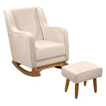 Poltrona de Amamentação Áquila com Balanço Pés Canoa e Puff - Fratello Poltrona de Amamentação Áquila com Balanço Pés Canoa e Puff - Fratello