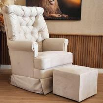 Poltrona De Amamentação Balanço E Puff Lila Baby Veludo Bege Quarto do Bebê Larbelle Poltrona De Amamentação Balanço E Puff Lila Baby Veludo Bege Quarto do Bebê Larbelle