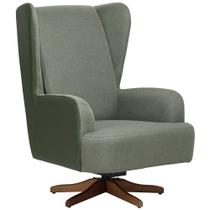 Poltrona de Amamentação Balanço Giratória Liz D02 material sintético Tramado Verde C-296 C-120 - Lyam Decor Poltrona de Amamentação Balanço Giratória Liz D02 material sintético Tramado Verde C-296 C-120 - Lyam Decor