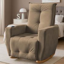 Poltrona de Amamentação Balanço Quarto de Bebe Mamãe Agata