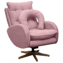 Poltrona de Amamentação Base Giratória Balanço Angra Veludo Poltrona de Amamentação Base Giratória Balanço Angra Veludo