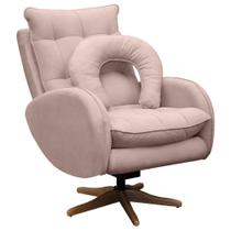 Poltrona de Amamentação Base Giratória Balanço Angra Veludo Poltrona de Amamentação Base Giratória Balanço Angra Veludo