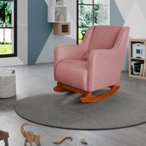 Poltrona De Amamentação C / Balanço Cadeira Descanso Aquila Veludo Rosa Poltrona De Amamentação C / Balanço Cadeira Descanso Aquila Veludo Rosa