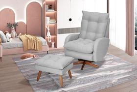 Poltrona De Amamentação Clarice Com Giro Balanço E Puff Poltrona De Amamentação Clarice Com Giro Balanço E Puff