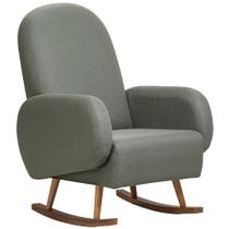 Poltrona de Amamentação Com Balanço Base Milka Dolce D02 Tramado Verde C-296 - Lyam Decor Poltrona de Amamentação Com Balanço Base Milka Dolce D02 Tramado Verde C-296 - Lyam Decor