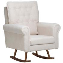 Poltrona De Amamentação Com Balanço Base Milka Encanto D02 Bouclê Off White C-200 - Lyam Decor Poltrona De Amamentação Com Balanço Base Milka Encanto D02 Bouclê Off White C-200 - Lyam Decor